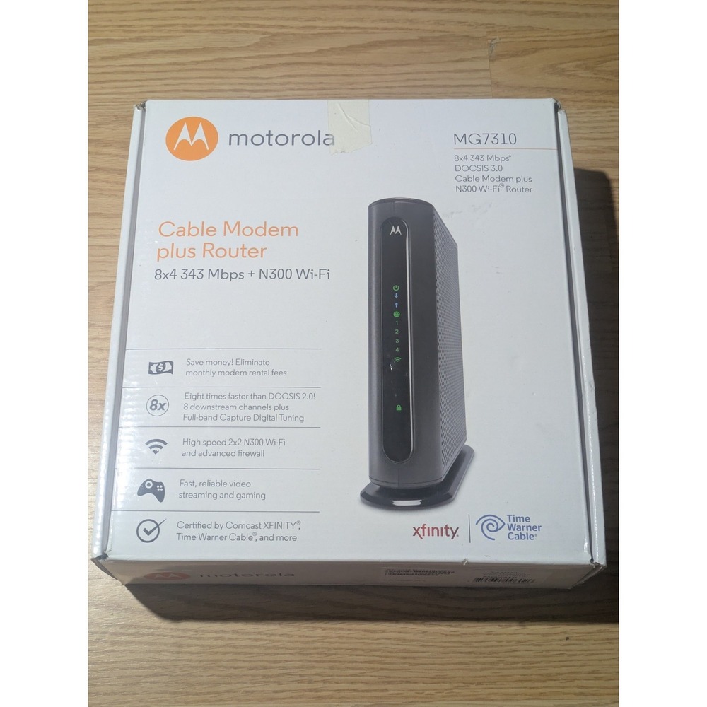 Motorola MG7310 DOCSIS‎ 3.0 Cable Modem N300 WiFi Router Combo